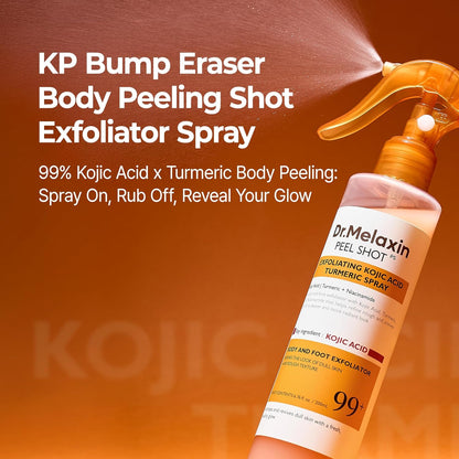 Dr. Melaxin Peel Shot Skin-Revitalising Range | Body Mist + Rice Extract Ampoule Dual-Action Set | Targets goose bumps, dullness and blackheads | Korean skincare